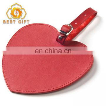 Custom Heart Shape Leather Bag Luggage Tag