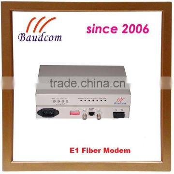 Baudcom BD-OP-E1 low cost optic transceiver E1 optical fiber modem