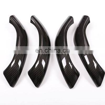 4Pcs 2016 2017 2018 Car Accessories Carbon fiber Style Interior Door Handle knob Cover Trim For BMW X1 F48