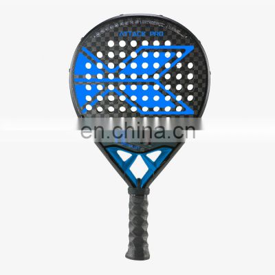Carbon Fiber Surface Padel Racket with EVA Memory Flex Foam Core Padel Tennis Racquets 100% Carbon Fiber