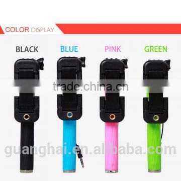 Wholesale High Quality mini monopod selfie Extendable Cable Wired Mini Selfie Stick