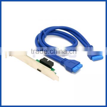 Motherboard 19 20 Pin Header to USB 3.1 USB 3.0 Type C USB-C Adapter Converter Bracket panel