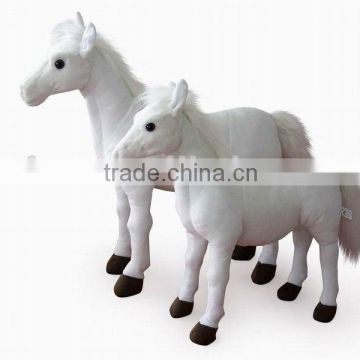Plush standing white horse toy big size Yiwu factory wholesale