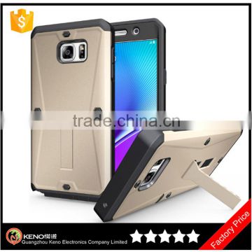 For Samsung Galaxy Note 5 Premium Armored Tank Style case Combo PC+TPU Kickstand Mobile back cover case with screen protector