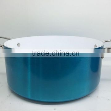 Top Quality Mini Aluminum Stainless steel Handle Non-stick Ceramic cookware set Casserole Stock Pot Noodle Soup Sauce Pots