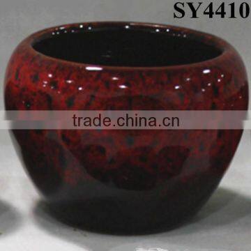 Ceramic pots for wholesale round cheap small glazed pots