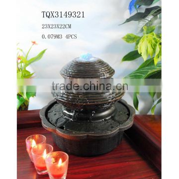 Mini Tabletop Water Fountain With LED Light