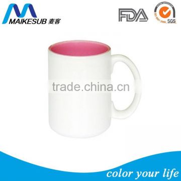 11OZ color inside mug for sublimation printing