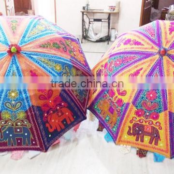Incredible Indian Traditional Vintage Umbrellas Hand craft embroidered garden umbrellas
