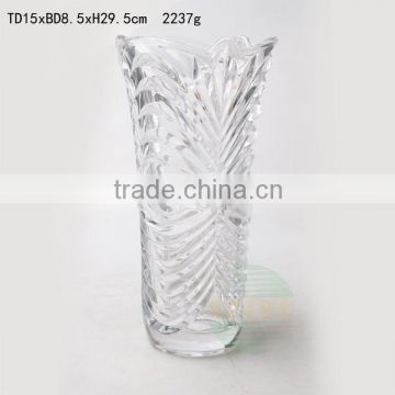 cylinder crystal flower glass vase