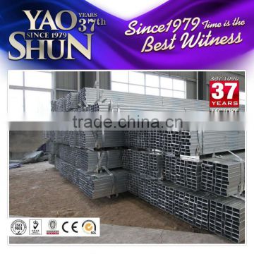 standard of welded thin wall galvanized square pipe