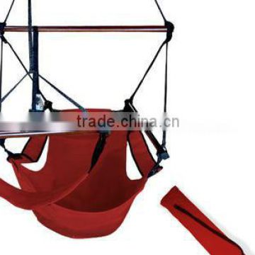 Outdoor Porch Red Deluxe Air Hammock Hanging Swing Chair Lounge