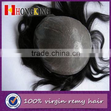 Indian Human Hair Invisible Super Thin Skin Toupee