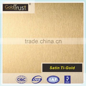 Satinato gold stainless steel sheet