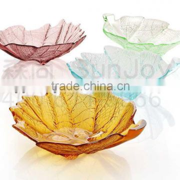 2015 Wholesale beautiful colorful Fashion Crystal fruit holder and dishware For home Decoration