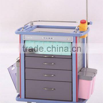 ABS medical trolley with drawers, medicine Trolley, hospital trolley