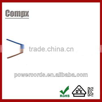 VDE 2x1.0mm2 H05V2V2-F pvc insulated power cable