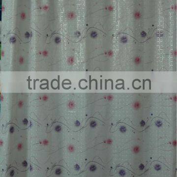 Semi-transparent Printed Flower 3D plastic shower curtains