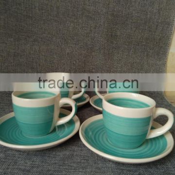 90cc ceramic coffee cup with saucer