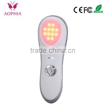 Portable Vibration +Photo LED therapy beauty device Mini Skin Care Device