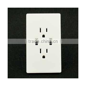US type electrical plugs outlet double USB ports wall switch and socket