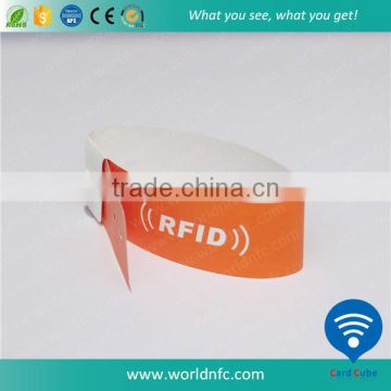Custom Logo Printing RFID Paper Wristband for Celebration Activities