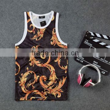 Promotional custom sublimation mens tank top for gym