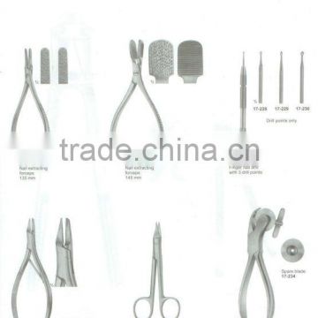 Finger Nail Instruments, Nail Extracting forceps, Finger Ring Saw Pliers