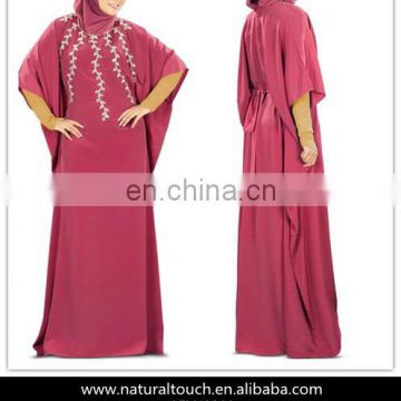 Dubai Fancy Embroidered Kaftan Elegant Abaya Ladies Maxi Dress (16050402)