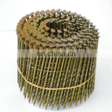 High quality 15 degree Coated Coil nails 1"-4" 16000PCS/CTN For Pneumatic Coil Nailer