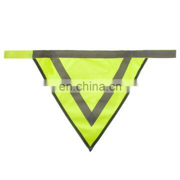 green reflective triangular scarf apparel pet bandana multifunctional dog bandana