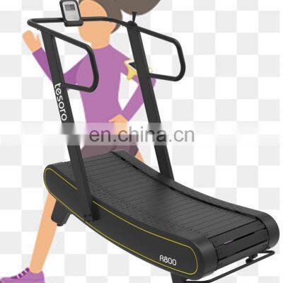 Woodway energy-saving exercise running machine self powered low price Curved treadmill & air run low noise gym fitness equipment