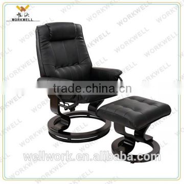 WorkWell modern comfortable leather recliner chair with footrest kw-R25