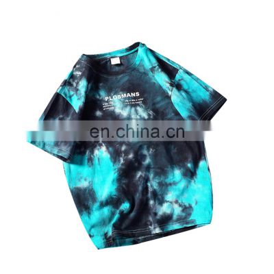 100%cotton Hip Hop Clothing, Gradient Color Tie Dye T-shirts For Custom Eco Friendly Clothing Manufacturers/
