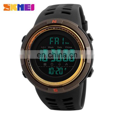 SKMEI 1251 Men Countdown Double Time Sports Watches Alarm Chrono Led Digital Wristwatches Relogio Masculino