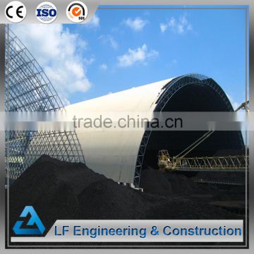 Prefabricated structure steel fabrication for coal storage shed