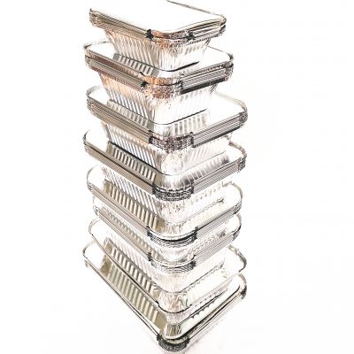 Disposable Aluminum Foil BBQ Grilling Baking Food Trays, Container