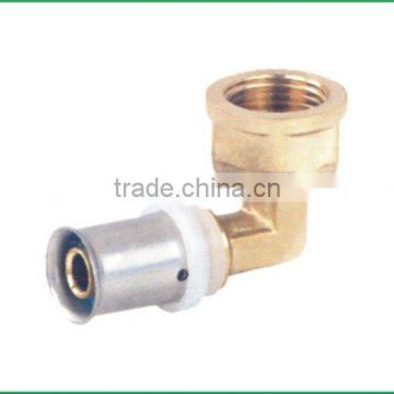 High quality water tank brass press fitting elbow for manifold pex-al-pex pipe