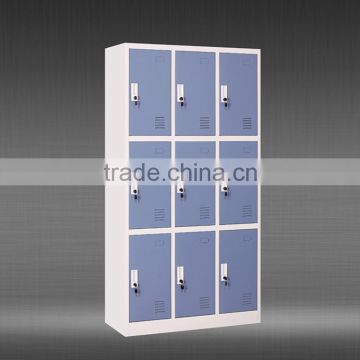 factory price gym locker metal storage cabinet 9 door locker
