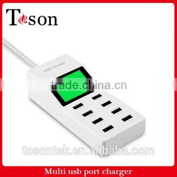 Multi USB Charger 8 port mobile phone charging station, convenient cell phone charging station