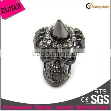 Rhinestone Skull Ring, New Design Finger Ring, Fashion Jewelry Ring