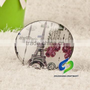 China manufacture small round customed epoxy resin fridge magnet
