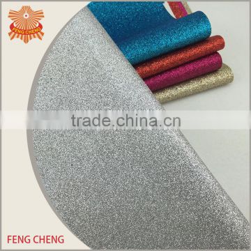 Colorful 0.8mm Thickness glitter leather fabric