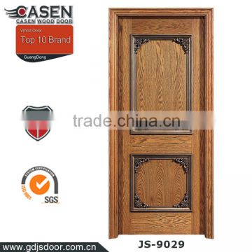 New modern design red oak solid wood decorative door panels for hotel