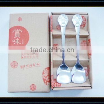 2013 hot sale stainless steel ice cream scoop, kids cutlery set, fork and spoon set