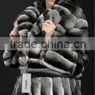 real chinchilla fur coat from China