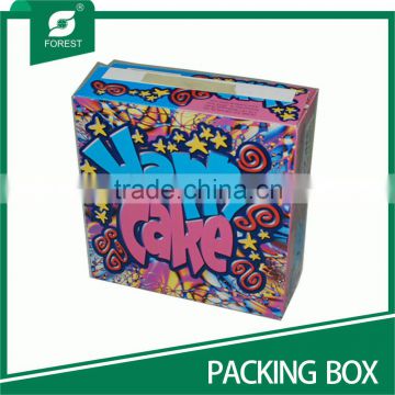 PERSONALIZED DESIGN CAKE PACKING PAPER BOX WITH FANCY COLOR