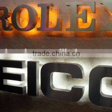 3D letter sign led backlit stainless steel letter sign