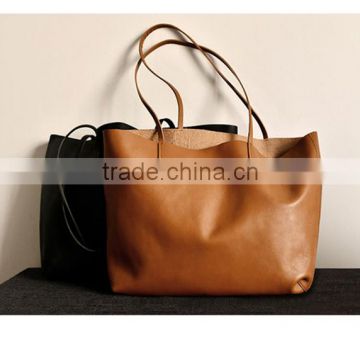 Bucket Carry All Bag Tote Vegtan Italian Vegetable Tanned Fashion Bag Polished Nature Brand Luxury Luxe Elegant 2016 New Vogue