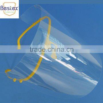 Clip on fluid resistant face shield